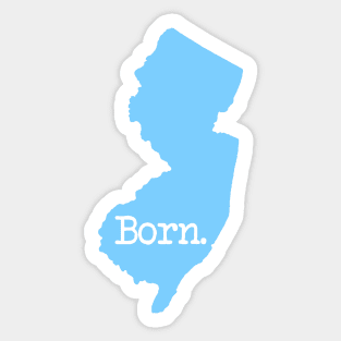 New Jersey Born NJ Blue Sticker